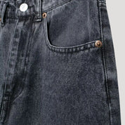 Straight Leg Jeans – Washed Denim – Minimal Everyday Style