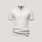 Men’s Knit Polo – Zip Collar – Smart Casual Staple