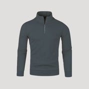 Men’s Ribbed Knit Sweater – Half Zip – Smart Casual Layer