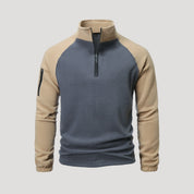 Fleece Pullover – Contrast Sleeves – Cosy Outdoor Layer