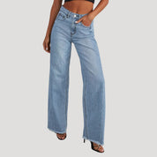 Wide Leg Jeans – Raw Hem – Casual Cool Fit