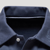 Long Sleeve Polo Shirt – Soft Stretch Fabric – Smart Casual Fit