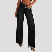 Wide Leg Jeans – Raw Hem – Casual Cool Fit