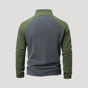 Fleece Pullover – Contrast Sleeves – Cosy Outdoor Layer