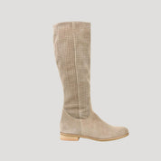 Knee High Boots – Perforated Suede – Casual Everyday Style