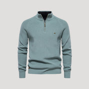 Knit Sweater – Half-Zip Collar – Smart Winter Essential