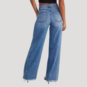 Wide Leg Jeans – Raw Hem – Casual Cool Fit