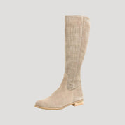 Knee High Boots – Perforated Suede – Casual Everyday Style