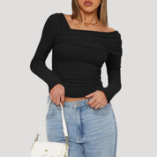 Off Shoulder Top – Long Sleeve – Casual Chic Style