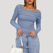 Off Shoulder Top – Long Sleeve – Casual Chic Style