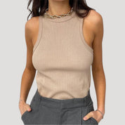 Ribbed Tank Top – Sleeveless Knit – Casual Everyday Style