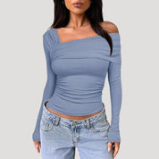 Off Shoulder Top – Long Sleeve – Casual Chic Style