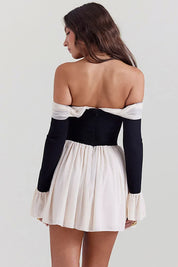 Mini Dress – Off-Shoulder Bow Detail – Romantic Cocktail Look