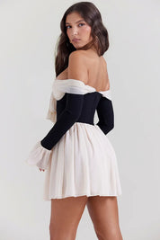 Mini Dress – Off-Shoulder Bow Detail – Romantic Cocktail Look