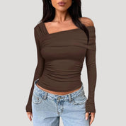 Off Shoulder Top – Long Sleeve – Casual Chic Style