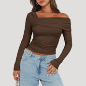 Off Shoulder Top – Long Sleeve – Casual Chic Style