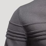 Men’s Crew Neck Knit Sweater – Textured Detail – Casual Smart Look