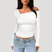 Off Shoulder Top – Long Sleeve – Casual Chic Style