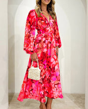 Maxi Dress – Soft Floral Print – Elegant Daywear