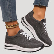 Casual Sneakers – Denim Fabric – Everyday Street Style