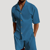 Men’s Co-ord Set – Ribbed Texture – Casual Summer Style