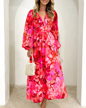 Maxi Dress – Soft Floral Print – Elegant Daywear