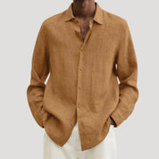 Men’s Linen Shirt – Long Sleeve – Smart Resort Style