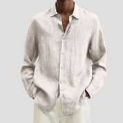 Men’s Linen Shirt – Long Sleeve – Smart Resort Style