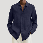Men’s Linen Shirt – Long Sleeve – Smart Resort Style