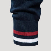 Men’s Zip Knit Jacket – Contrast Sleeves – Casual Layering Piece
