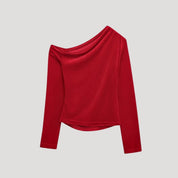 Velvet Top – One Shoulder – Elegant Party Style