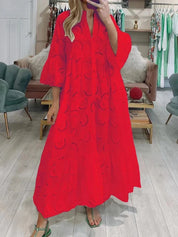 A-Line Maxi Dress – Flare Sleeves – Elegant Dance Wear 8