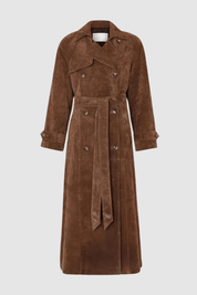 Chic Black Vegan Leather Maxi Trench Coat for Women with Belted Waist - Sustainable Autumn and Winter Fashion 3
