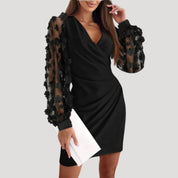Chiffon sleeve wrap Dress