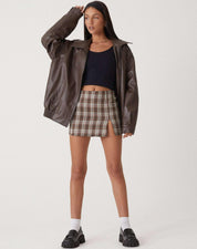 Classic PU Leather Women's Jacket - Relaxed Fit Casual Outerwear for Year-Round Style 1