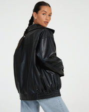 Classic PU Leather Women's Jacket - Relaxed Fit Casual Outerwear for Year-Round Style 7