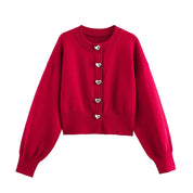 Cropped Cardigan – Button Detail – Cozy Autumn Layering for Women 0