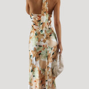 Floral Maxi Dress – Halter Neck – Elegant Summer Beach Style 7
