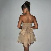 Glitter Dress – Charming Bow Detail – Elegant Cocktail Style 2