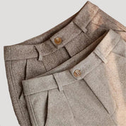 Heritage herringbone trousers men – tailored fit 1