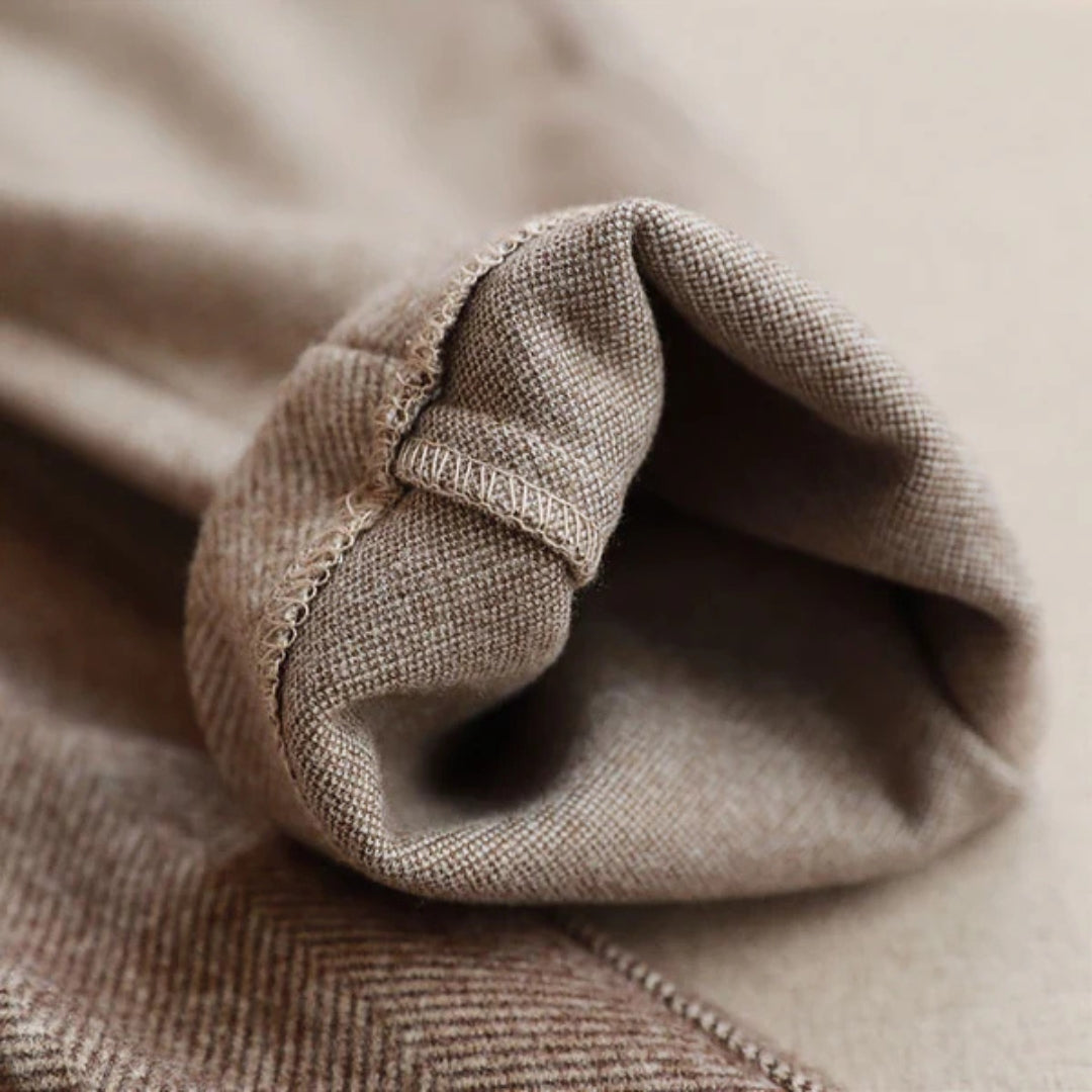 Heritage herringbone trousers men – tailored fit 4