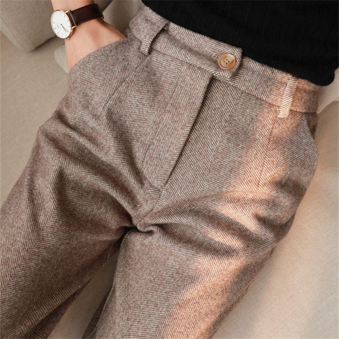Heritage herringbone trousers men – tailored fit 7