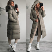 Puffer Coat – Longline Quilted Design – Winter Warmth Style