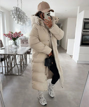 Puffer Coat – Longline Quilted Design – Winter Warmth Style