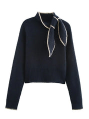 Long Sleeve Sweater – Bow Detail – Festive Winter Look 6