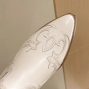 Medium-Length Embroidered Cowboy Boots for Versatile Style and Comfort – Durable Western Footwear 4