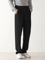 Men's Tailored Draped Pants with Tapered Leg – Polyester Blend for Formal Wear and Sophisticated Style 5