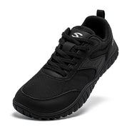 Men's and Women's Running Shoes Black Size 10 Artificial Leather Wide Toe 8