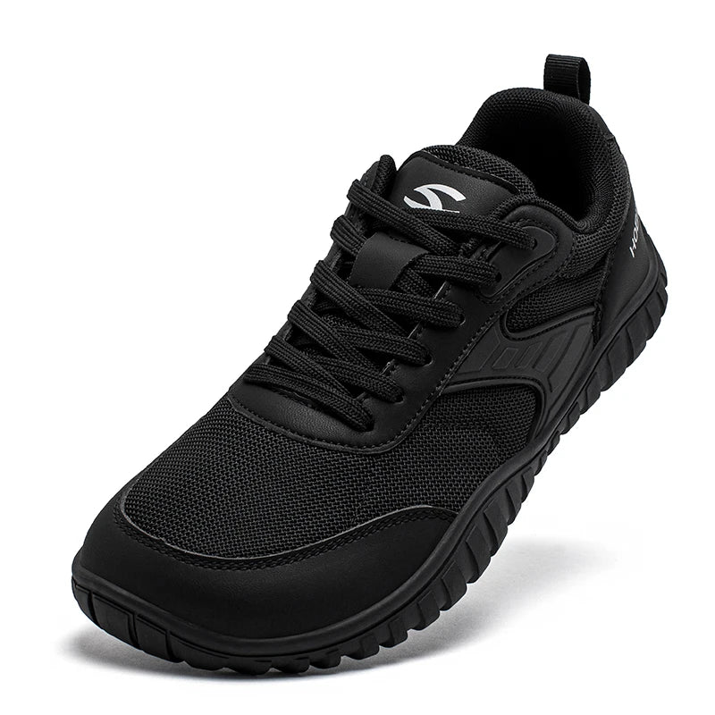Men's and Women's Running Shoes Black Size 10 Artificial Leather Wide Toe 8