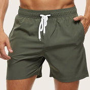 Mens Swim Trunks – Quick-Dry Fabric – Stylish Beach Getaway 0
